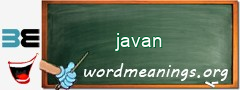 WordMeaning blackboard for javan